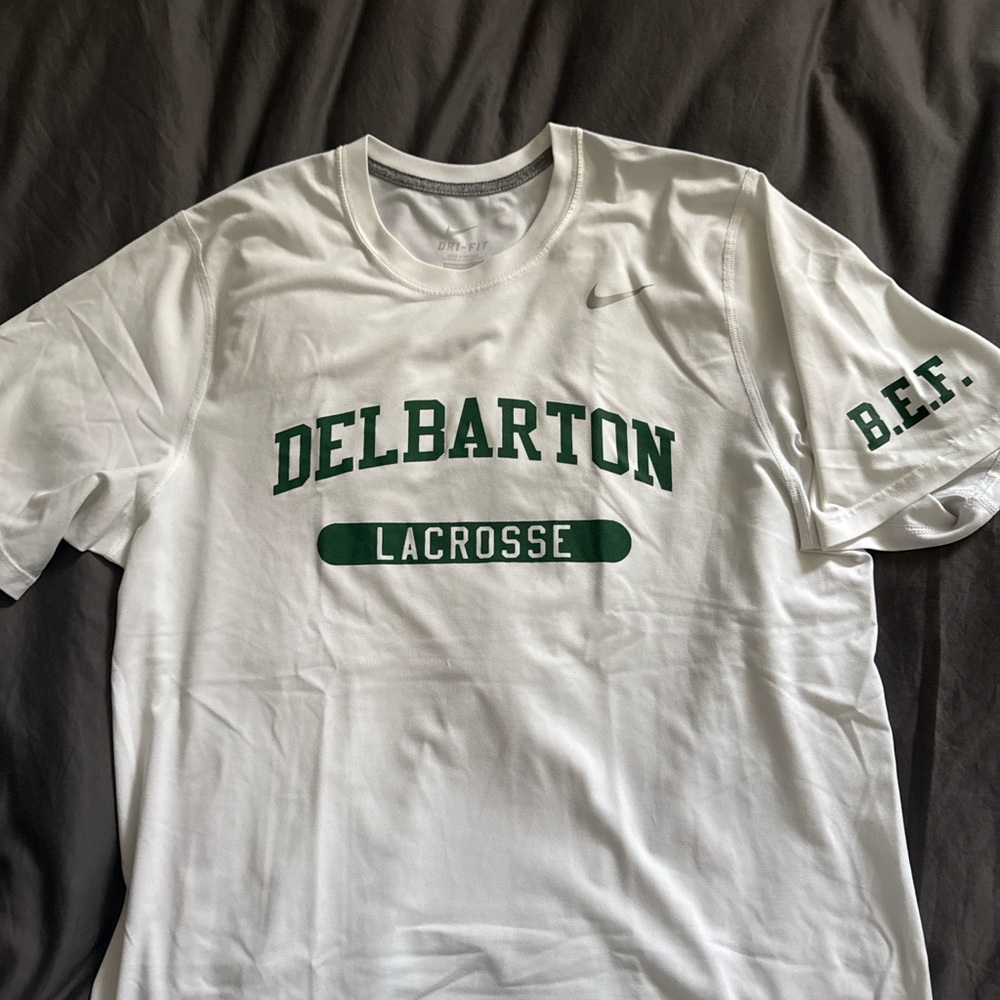 Nike Men's White Delbarton Lacrosse T-Shirt